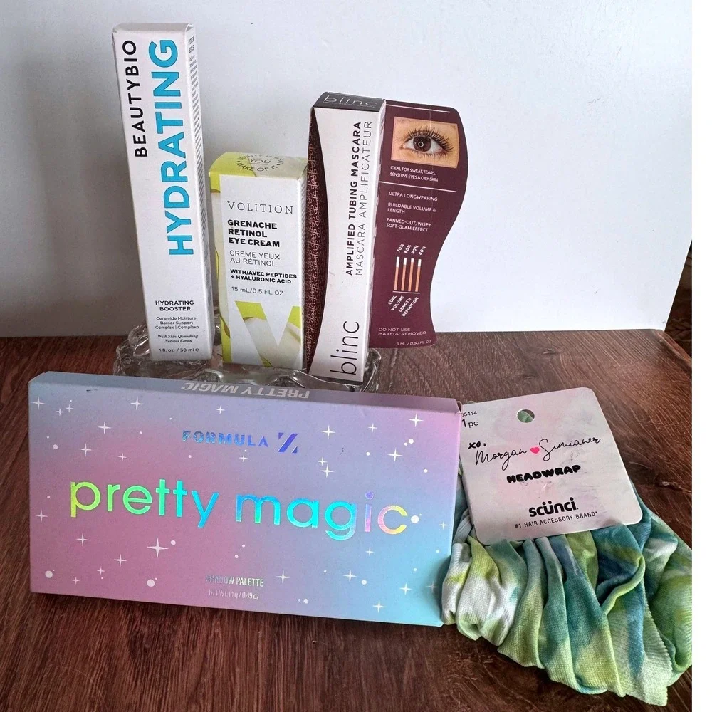 New Beauty Product Lot Skincare‎ Eyeshadow Palette Hair Accessory Set of 5